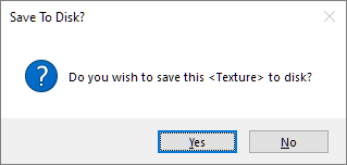 This is a picture of the save to disk query dialog.