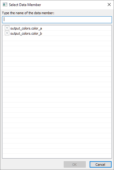 This is a picture of the struct data member selector dialog.