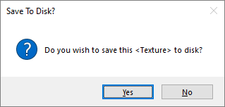 This is a picture of the save texture prompt.