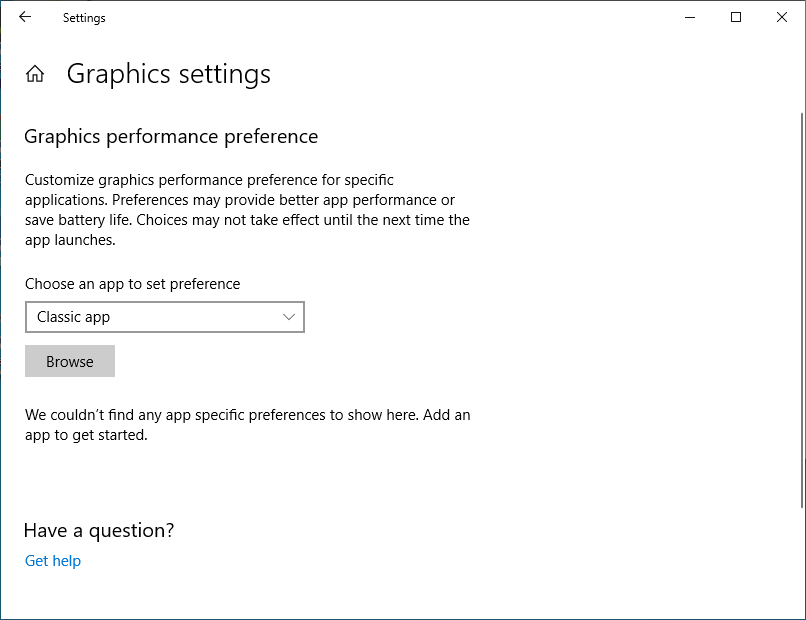This is a picture of the Windows® 10 Settings app.