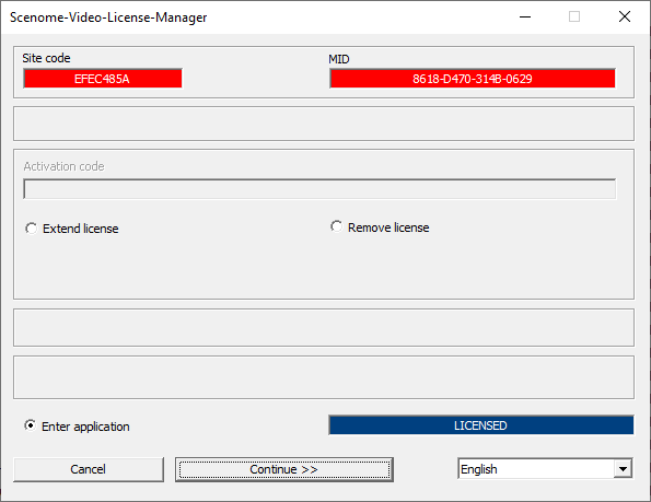 This is a picture license manager screen showing successful activation.
