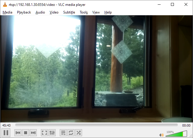 This is a picture of the VLC playing video from the Raspberry Pi® 3B+.